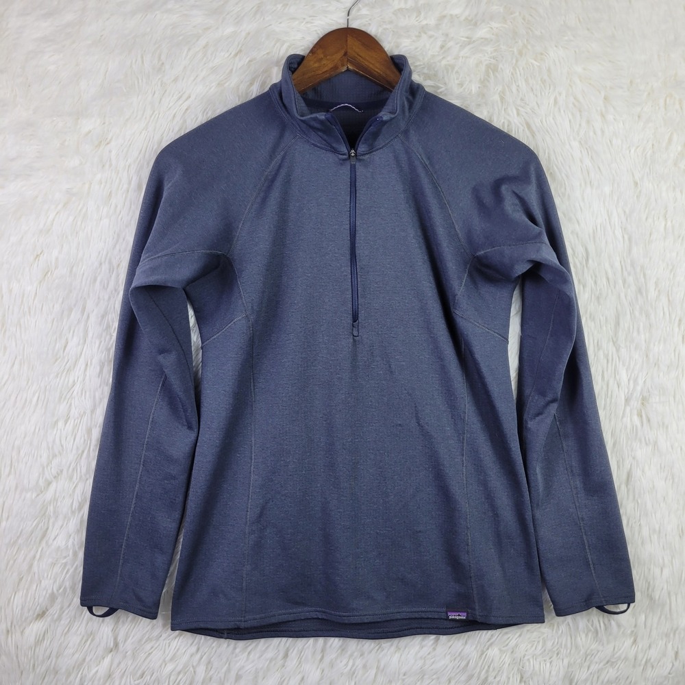 Patagonia Capilene Midweight Zip-Neck Base Layer Blue Heather 44456 XS